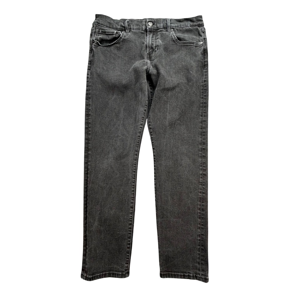 Lucky Brand 110 Slim Jeans Mens‎ 35x30 Faded Black Denim Straight Pants 7M12997